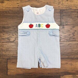 ABC Back-to-School Smocked Shortall